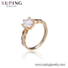 15020 высокое качество простой дизайн дешевые бриллиантовое обручальное кольцо 18k золотой цвет для женщин